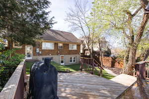 Deck featuring a fenced backyard