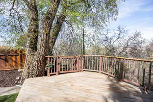 View of wooden terrace