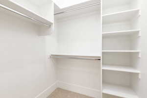 View of walk in closet