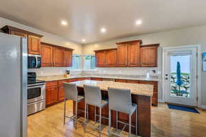Beautiful wood cabinets and granite countertops