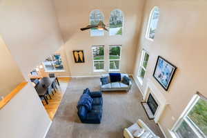 View of family room from 2nd floor