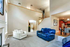 Family room is open to kitchen