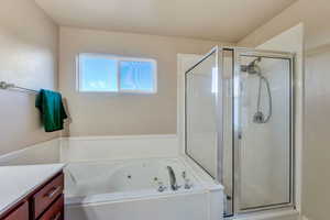 Separate tub and shower