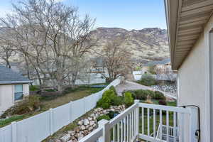 Balcony off of kitchen/dining area