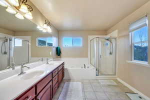 Master bathroom with double sinks