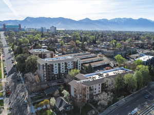 View of urban area featuring mountains