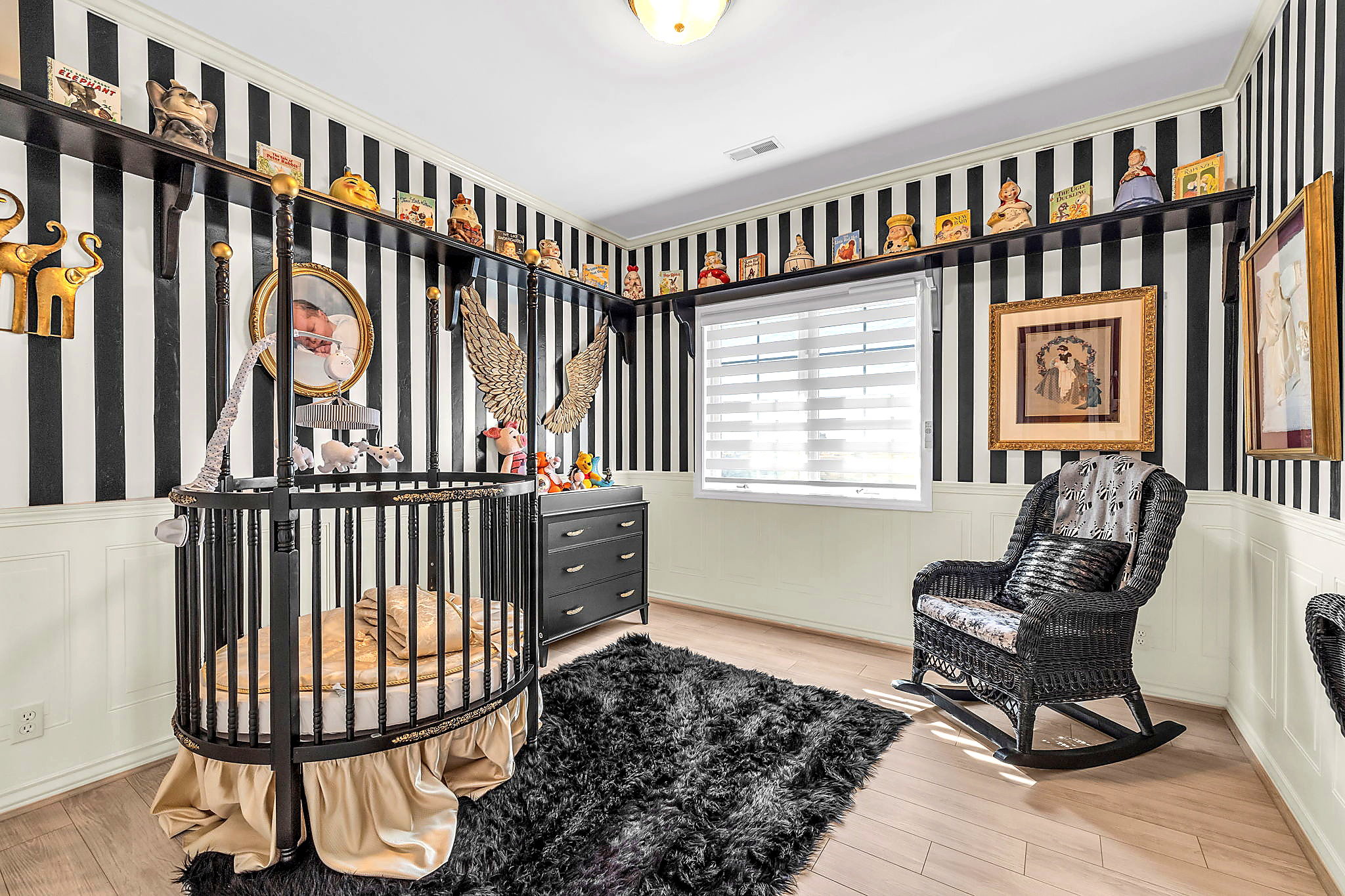 Walk in closet with light wood-style flooring