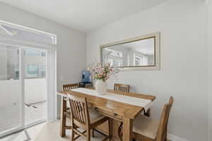 Dining space featuring healthy amount of natural light