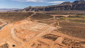 View of mountain background featuring a desert landscape and rural landscape