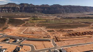 View of mountain backdrop featuring a desert landscape and rural landscape
