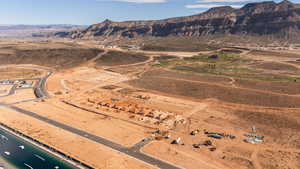 Mountain view with a desert landscape and rural landscape
