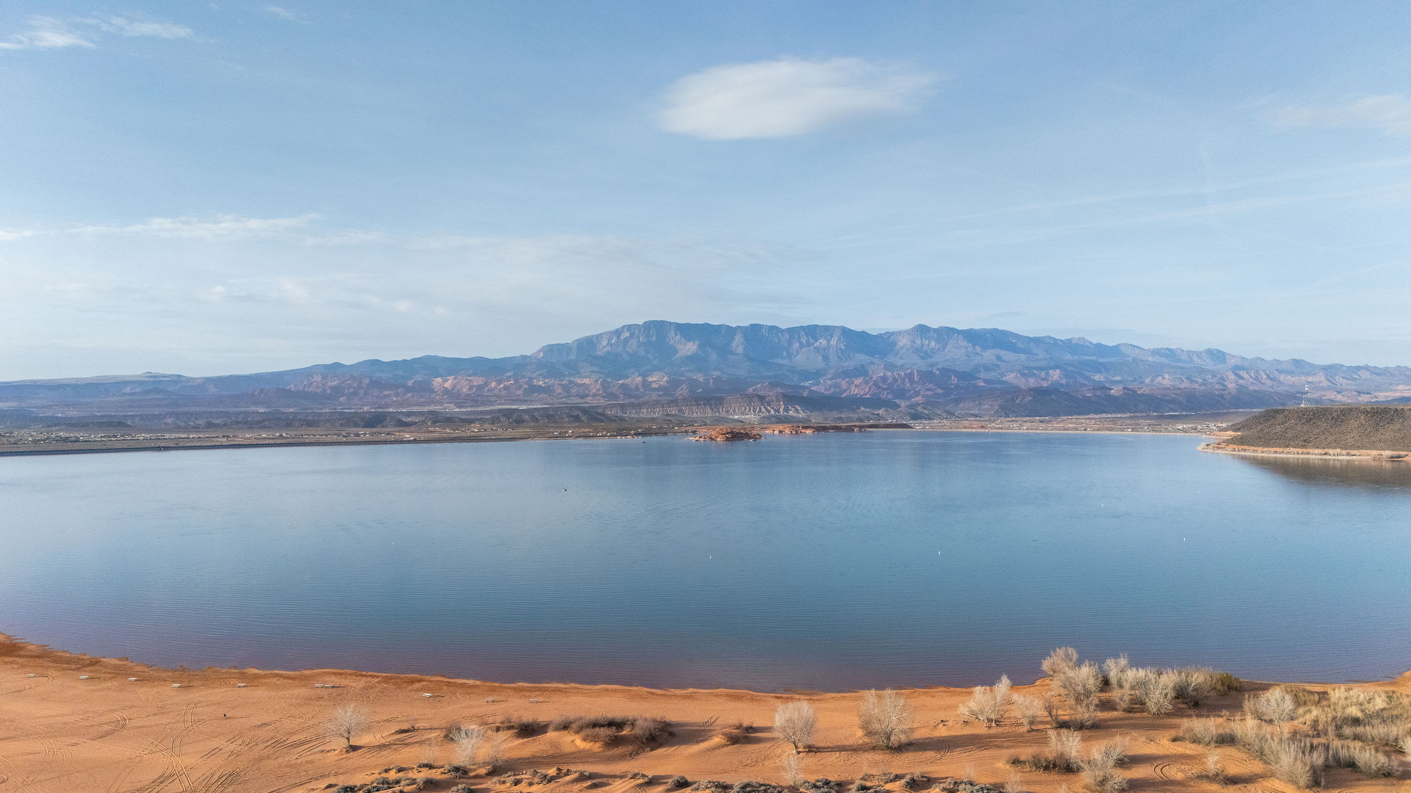 Water view with a mountain backdrop