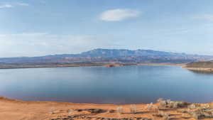 Water view with a mountain backdrop
