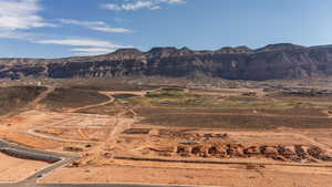 Mountain view with rural landscape and a desert landscape