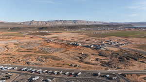 View of mountain backdrop featuring a desert landscape and rural landscape