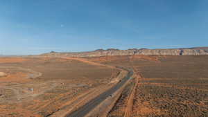 View of mountain background with rural landscape