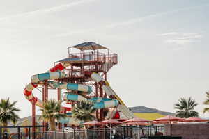 Exterior space featuring a mountainous background