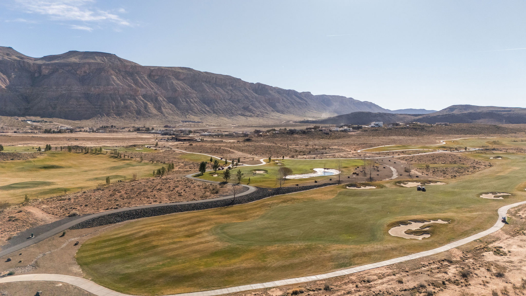 Mountain view with a local golf course