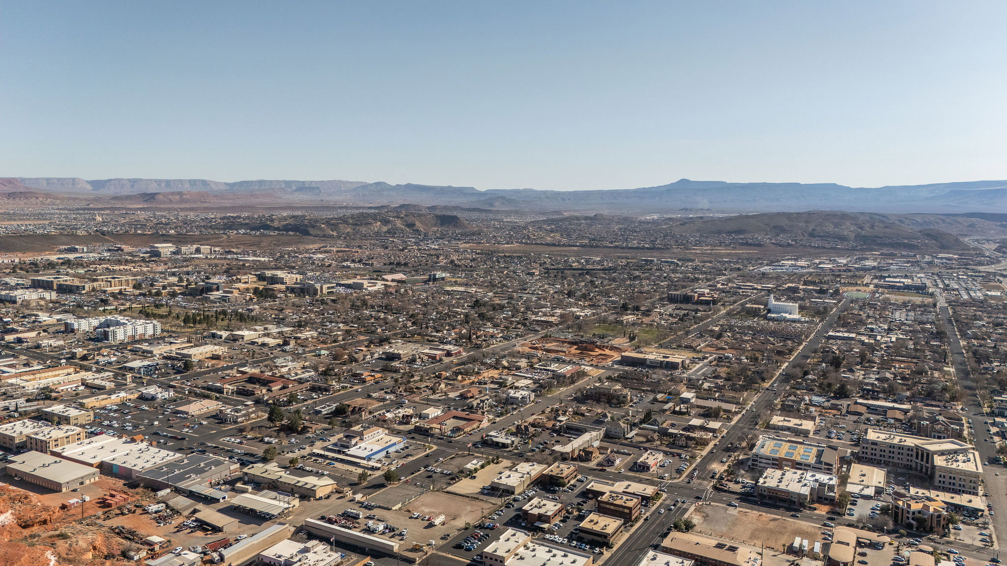 Drone / aerial view of mountains