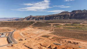View of mountain background featuring a desert landscape and rural landscape