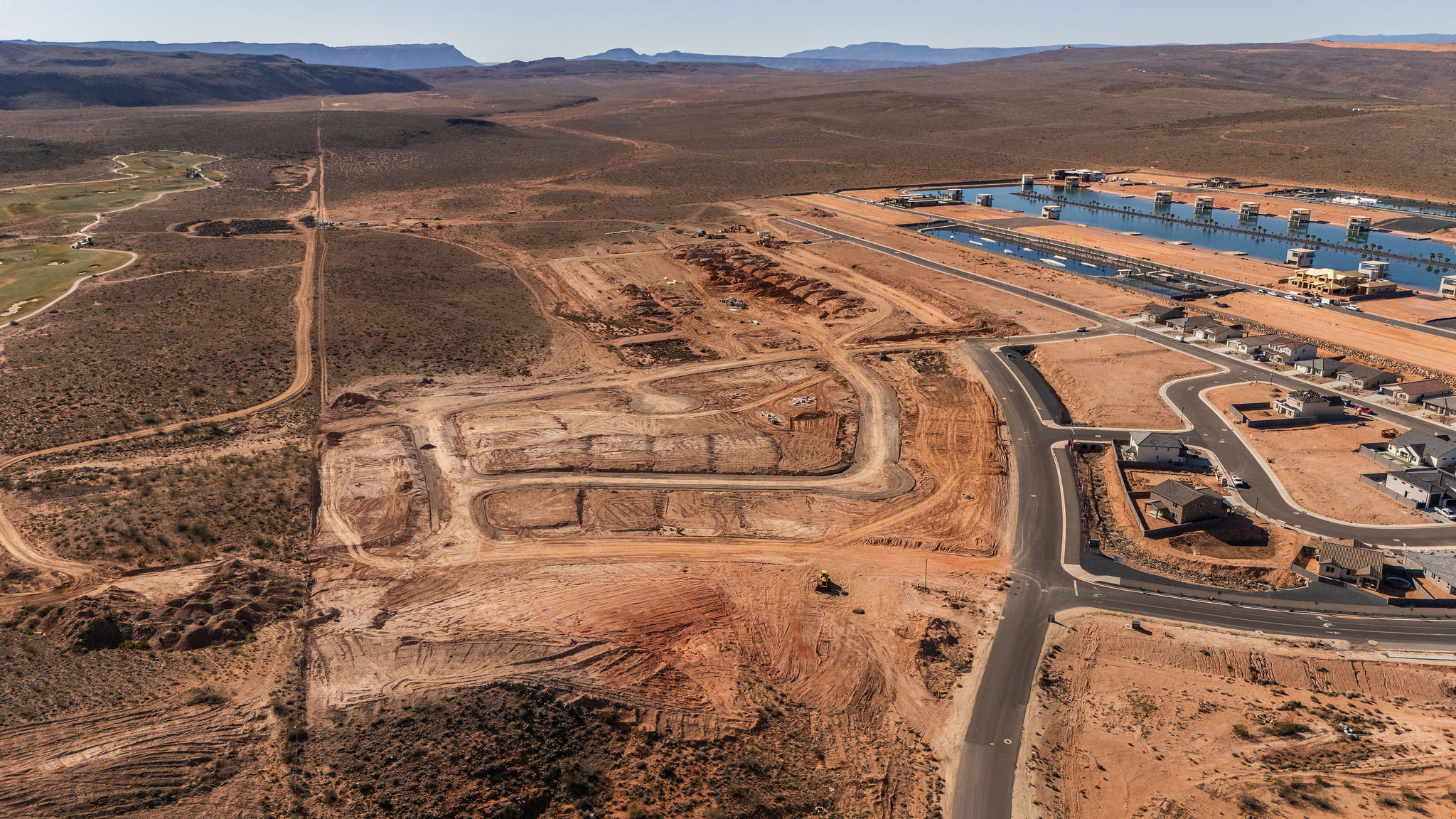 Aerial overview of property's location with mountains and rural landscape