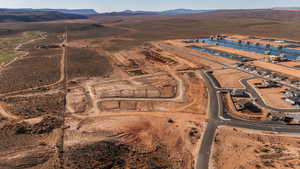 Aerial overview of property's location with mountains and rural landscape