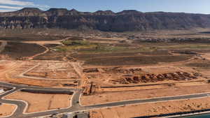 View of mountain background with rural landscape