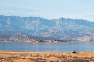 Water view featuring mountains