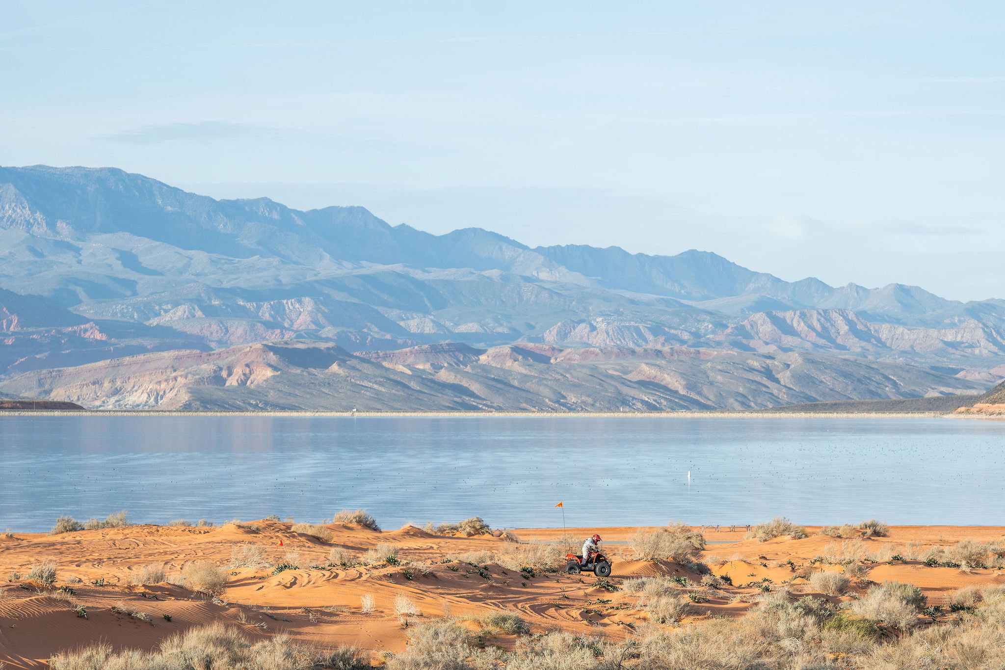 Water view featuring a mountainous background