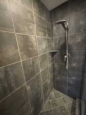 Bathroom with a shower stall