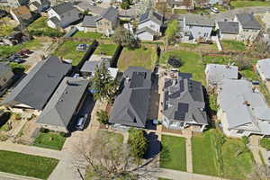 Aerial view of residential area