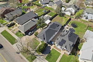 Aerial view of residential area
