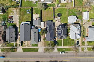 Aerial view of residential area