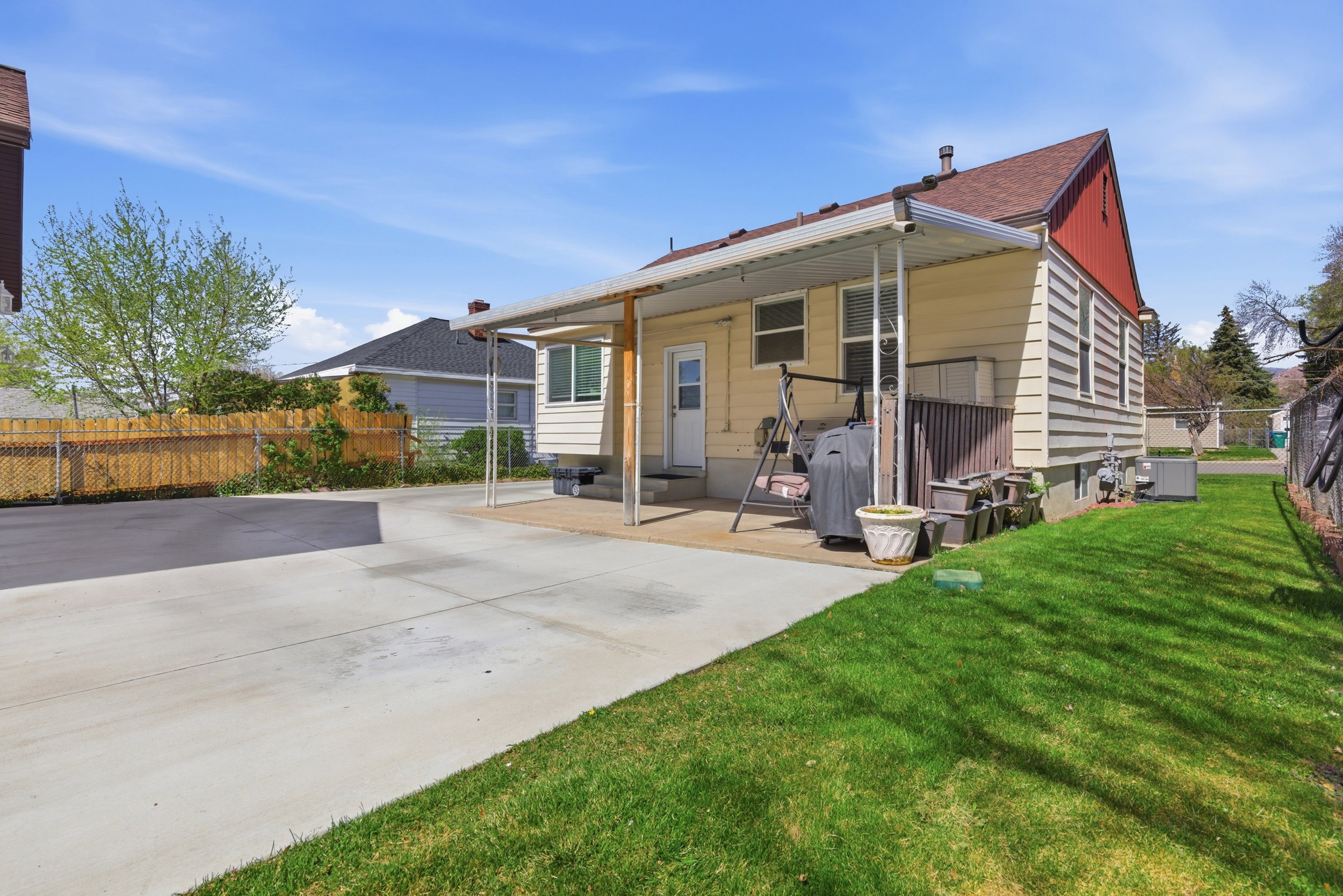 Back of property with a patio area