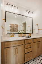 Full bath with double vanity