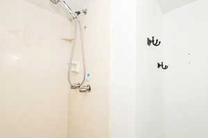 Full bath with a shower stall