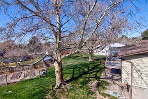 View of yard featuring a vegetable garden