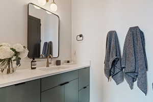 Bathroom featuring vanity