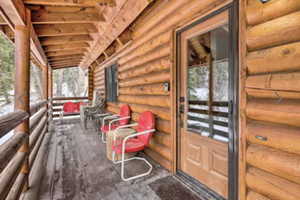 View of wooden terrace