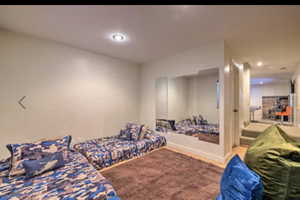 Bedroom with recessed lighting