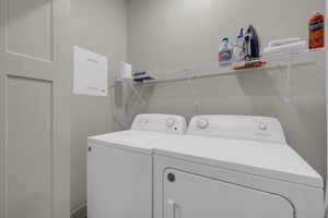Laundry room with separate washer and dryer