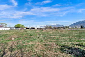 View of yard with a mountain view and a view of countryside