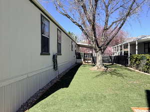 View of fenced yard