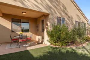 View of patio featuring outdoor dining space