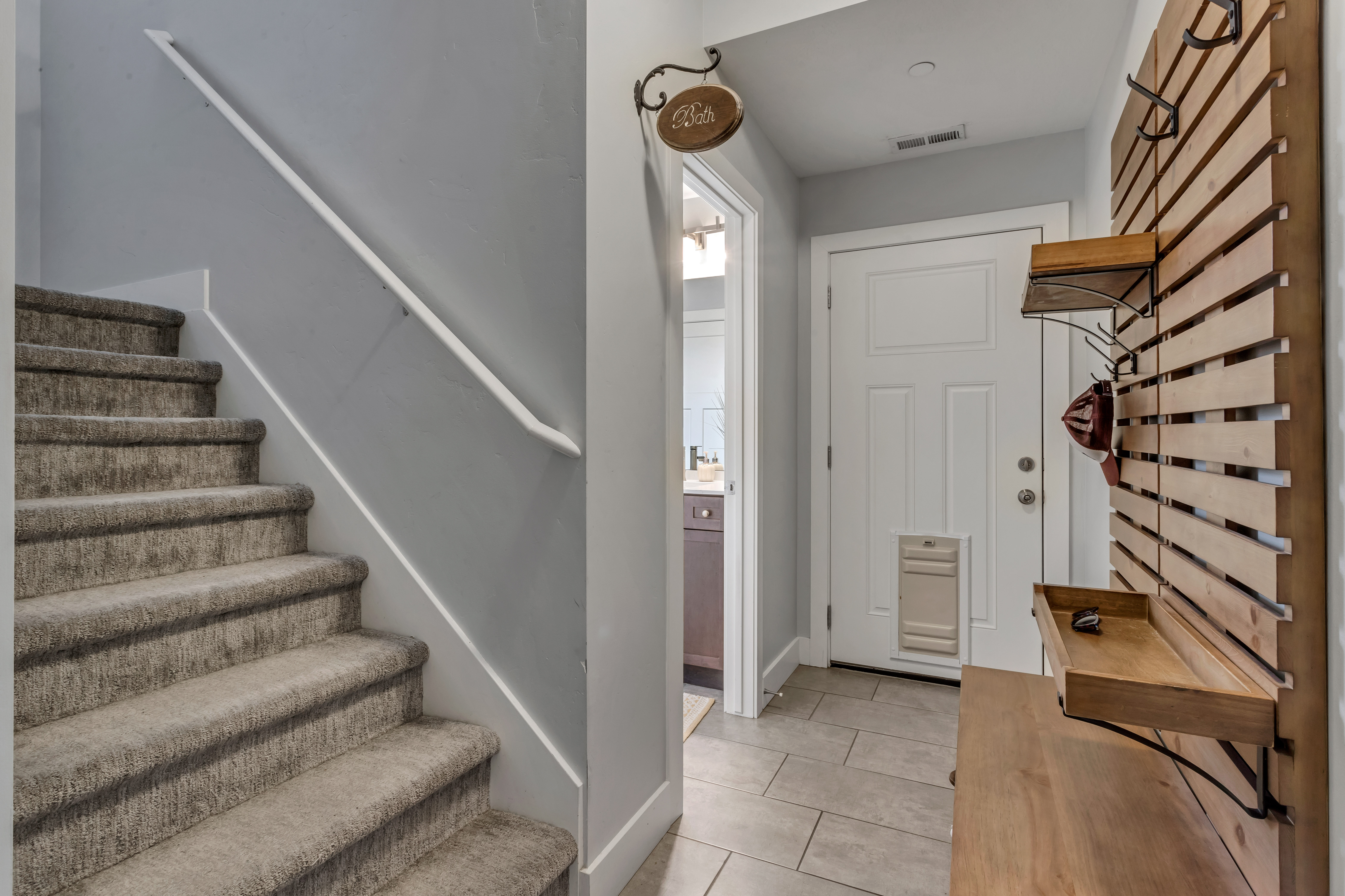 Entrance foyer with stairway