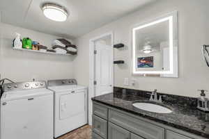 Laundry area with separate washer and dryer