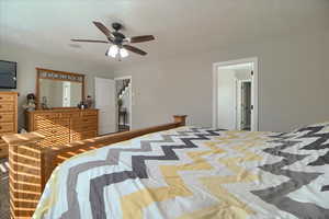 Bedroom with ceiling fan