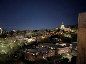 Twilight view of city