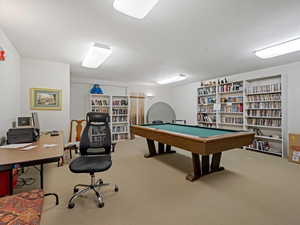 Game room featuring billiards table