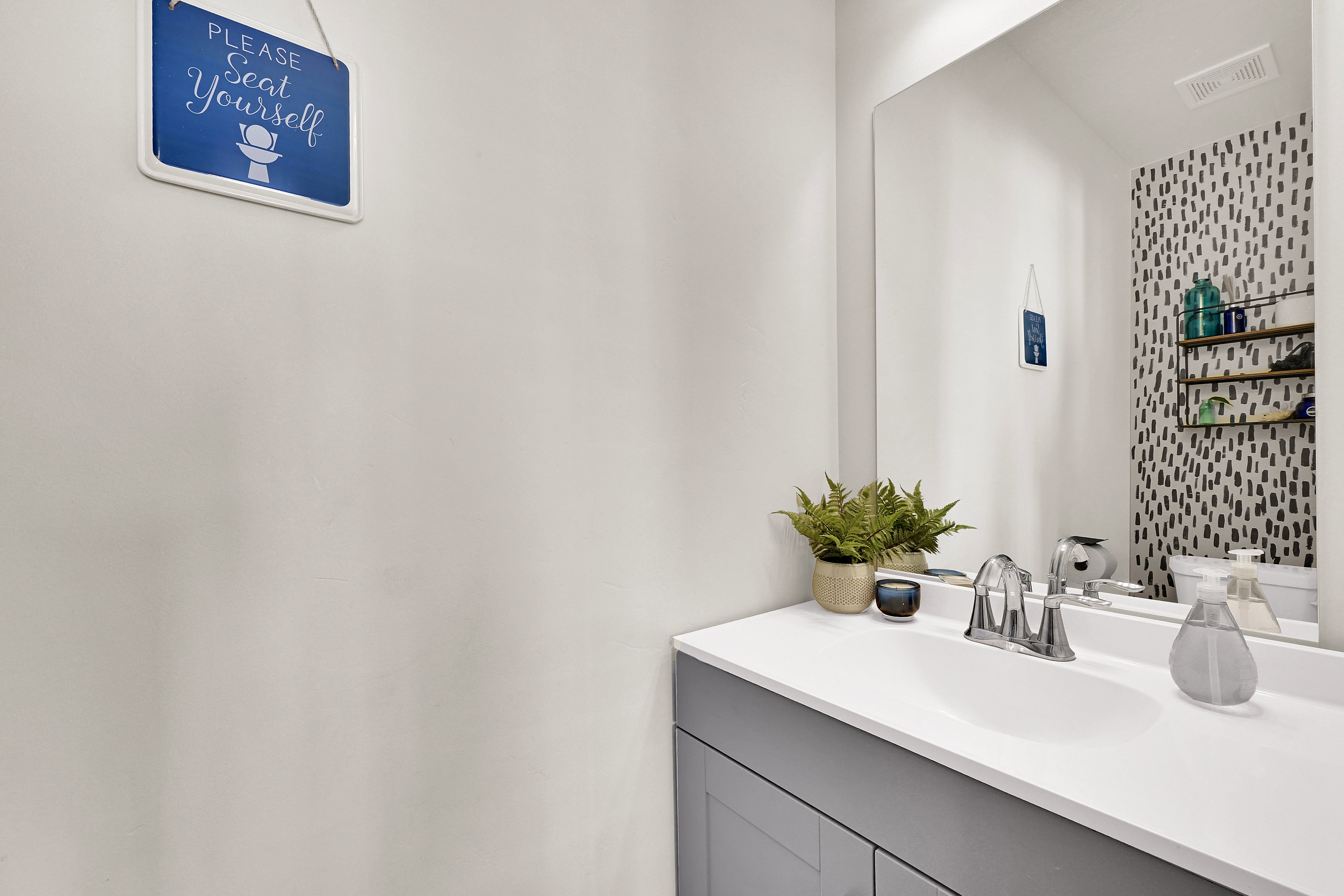 Bathroom featuring vanity